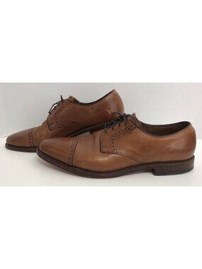 Allen Edmonds Clifton Cognac Leather Lace Up Cap Toe Dress Shoes Mens 13